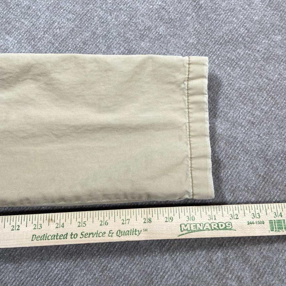 Vintage Hollister Pants Mens 30x31 Beige Khaki Chino‎ Straight Leg Logo Y2K - Picture 11 of 12